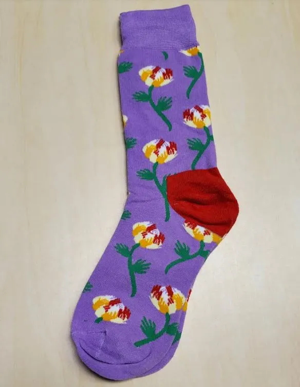 SF523 Lavender Flower Socks POLLY Earrings