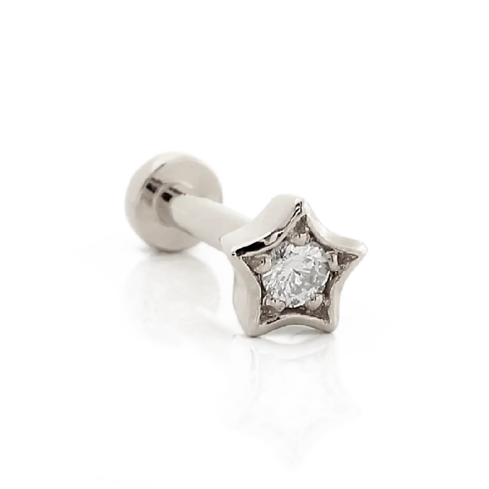 Shiva Design and Jewels Earrings Prong Star Diamond