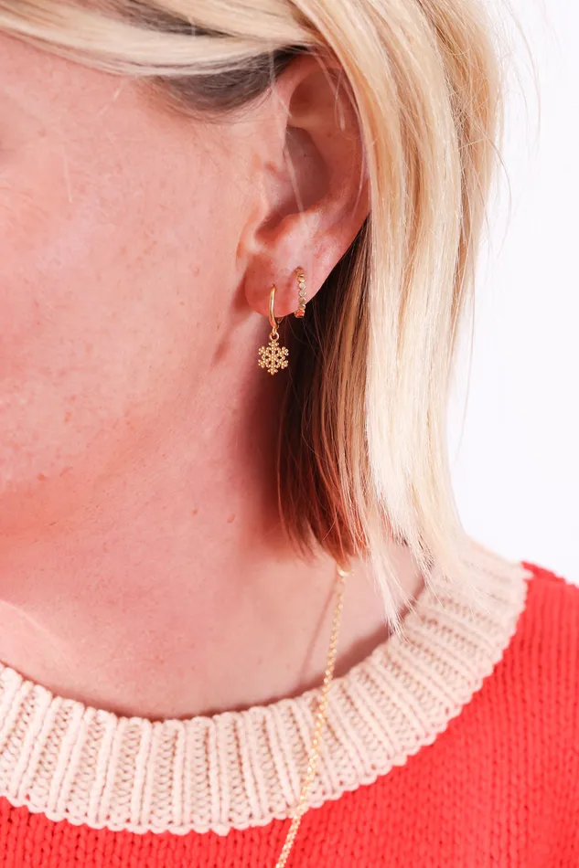 Snowfall Huggies WANTME Earrings