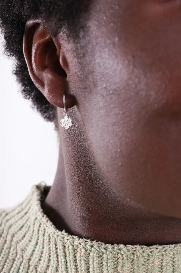 Snowfall Huggies WANTME Earrings