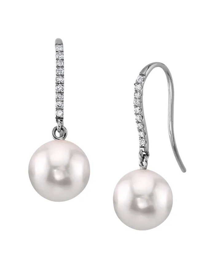 SPT Earrings Freshwater Pearl Diamond Ivy Earrings