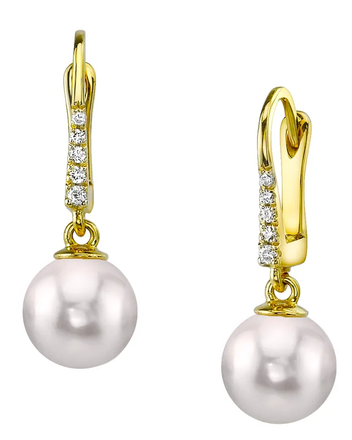 spt Earrings Japanese Akoya Pearl Diamond Equinox Earrings