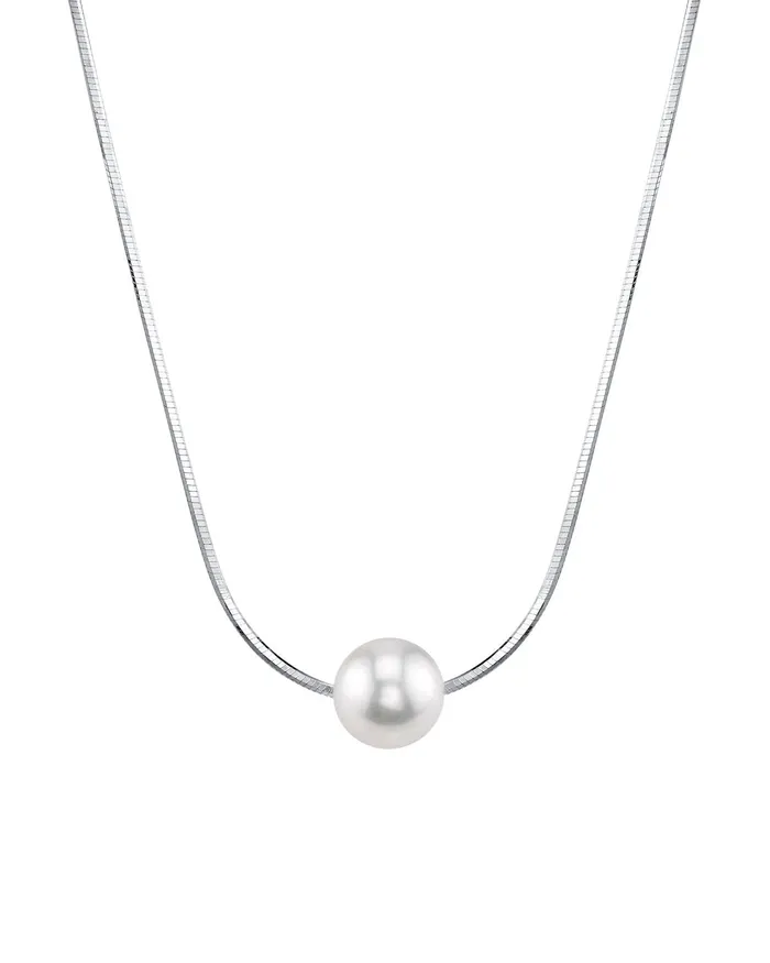SPT Necklaces Pearl Moments 7mm Freshwater Pearl Silver Adjustable Chain Necklace SPT Necklaces Pearl Moments 7mm Freshwater Pearl Silver Adjustable Chain Necklace
