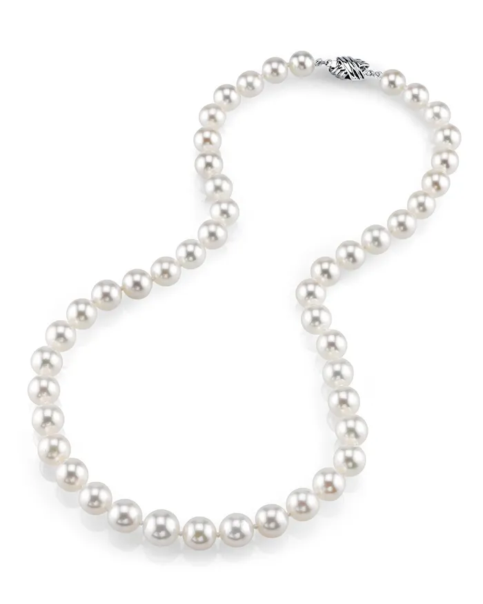 spt White Japanese Akoya Graduated Pearl Necklace 80100mm AAA Quality Necklaces