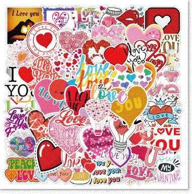 ST09 The Love Collection Stickers 20 Pieces POLLY Earrings