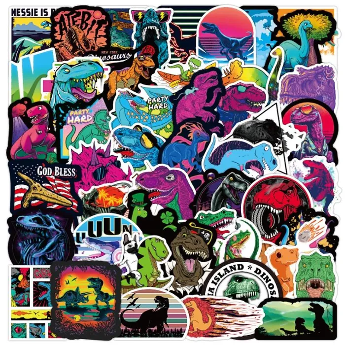 ST34 Dinosaur Collection 20 Pieces Assorted Stickers POLLY Earrings