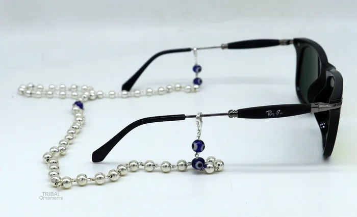 Sterling silver Face Mask Chain Lanyard Eyeglass Glasses Chains Mask Chain Necklace Women Stylish Sunglass Eyeglass Cord mask chain ch133 TRIBAL ORNAMENTS Necklaces
