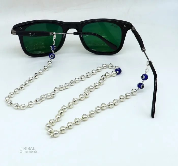 Sterling silver Face Mask Chain Lanyard Eyeglass Glasses Chains Mask Chain Necklace Women Stylish Sunglass Eyeglass Cord mask chain ch133 TRIBAL ORNAMENTS Necklaces
