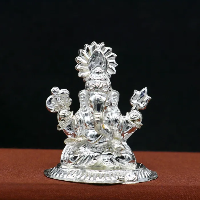 Sterling silver Lord Ganesh Idol Pooja Articles Hindu Silver Ganesha Idols handcrafted Lord Ganesh statue sculpture amazing gifting art551 TRIBAL ORNAMENTS Rings Sterling silver Lord Ganesh Idol Pooja Articles Hindu Silver Ganesha Idols handcrafted Lord Ganesh statue sculpture amazing gifting art551 TRIBAL ORNAMENTS Rings