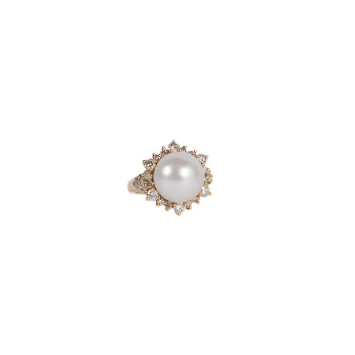 STORE 5a Rings PreOwned Akoya Pearl and Diamond Ring