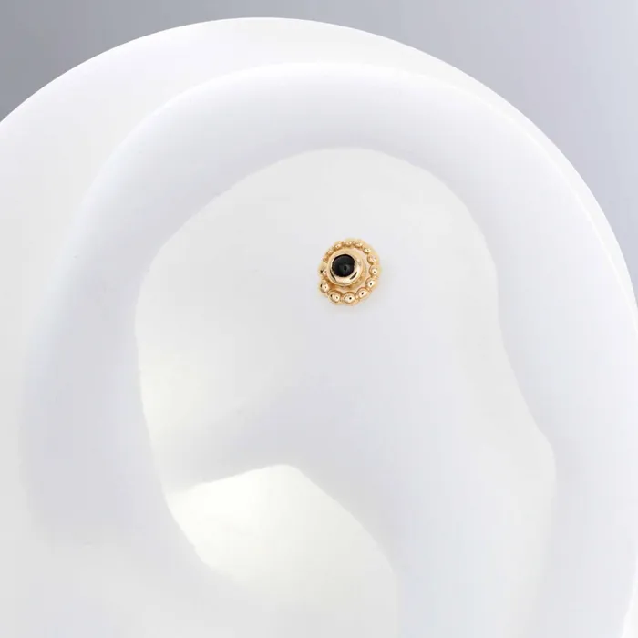 Tiny Beaded Swirl Body Vision Earrings