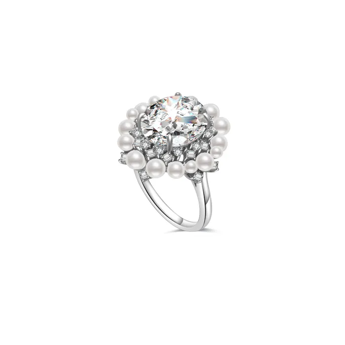 Top Grade Freshwater Pearl Ring WR00284 CELESTE Pearly Lustre Rings