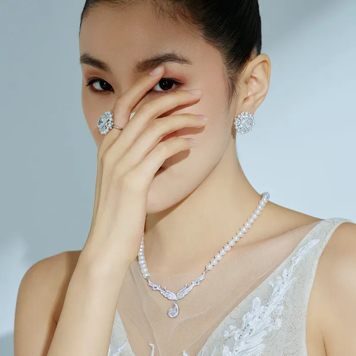 Top Grade Freshwater Pearl Ring WR00284 CELESTE Pearly Lustre Rings