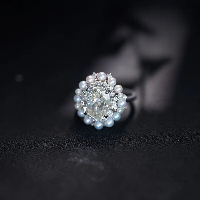 Top Grade Freshwater Pearl Ring WR00284 CELESTE Pearly Lustre Rings