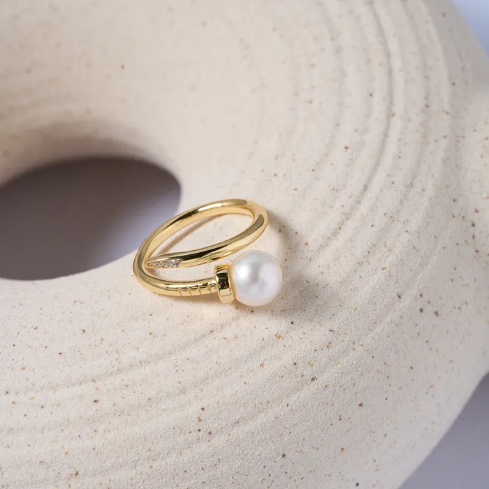 Top Grade Freshwater Pearl Ring WR00312 Pearly Lustre Rings