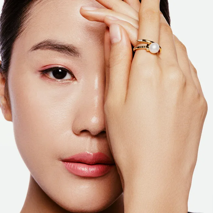 Top Grade Freshwater Pearl Ring WR00312 Pearly Lustre Rings