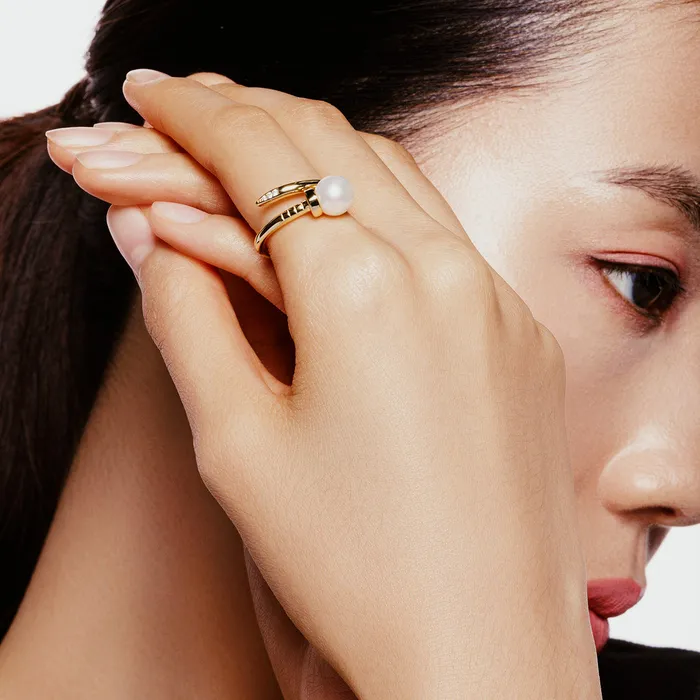 Top Grade Freshwater Pearl Ring WR00312 Pearly Lustre Rings