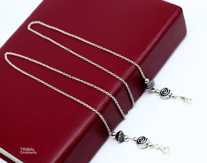 TRIBAL ORNAMENTS 30 long Sterling silver Face Mask Chain Eyeglass Glasses Chains cuban link chain Women Stylish Sunglass Eyeglass Cord mask chain ch139 Necklaces