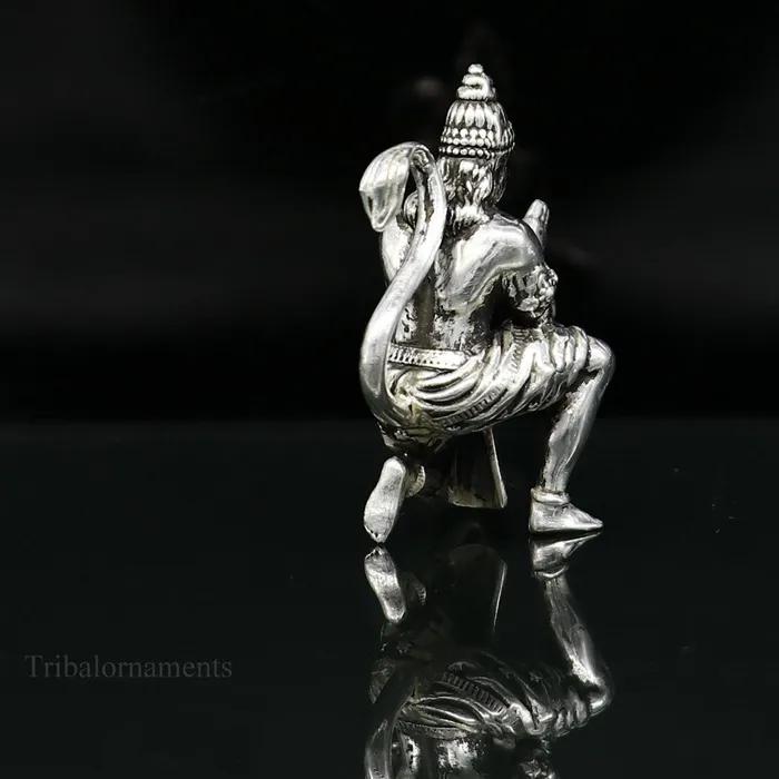 TRIBAL ORNAMENTS 925 silver handmade Lord hanuman 1 small statue best puja or gifting god hanuman statue sculpture home temple puja art utensils art125 Earrings