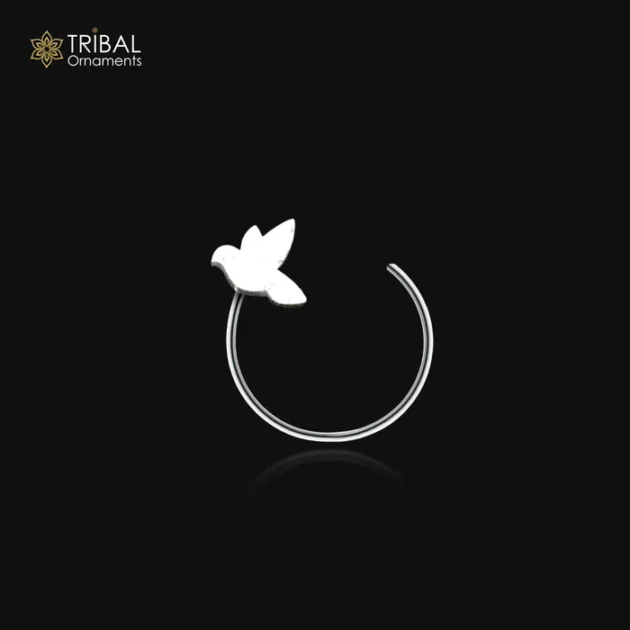 TRIBAL ORNAMENTS 925 sterling silver bird design handmade fabulous nose pin u band tribal jewelry np68 Rings TRIBAL ORNAMENTS 925 sterling silver bird design handmade fabulous nose pin u band tribal jewelry np68 Rings