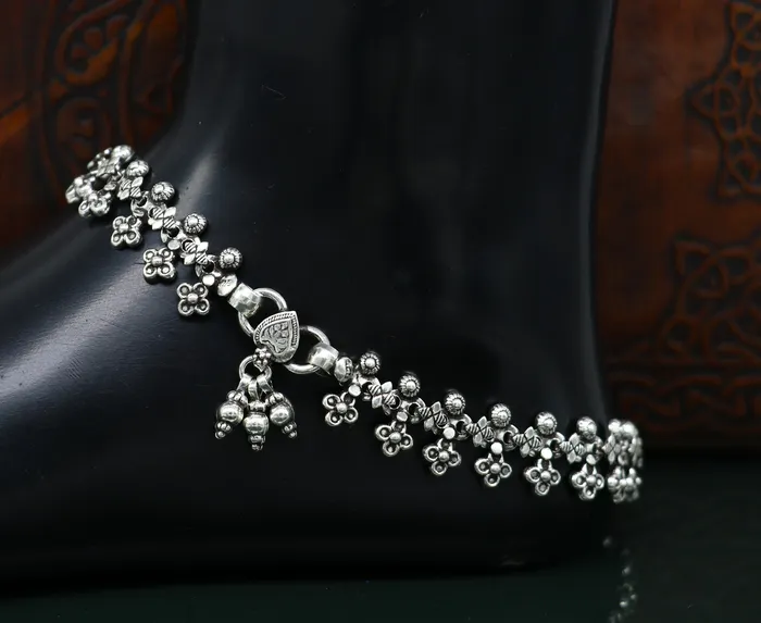 TRIBAL ORNAMENTS 925 sterling silver custom made anklets best anklets bracelet foot bracelet belly dance jewelry elegant tribal ethnic anklets nank289 Bracelets TRIBAL ORNAMENTS 925 sterling silver custom made anklets best anklets bracelet foot bracelet belly dance jewelry elegant tribal ethnic anklets nank289 Bracelets
