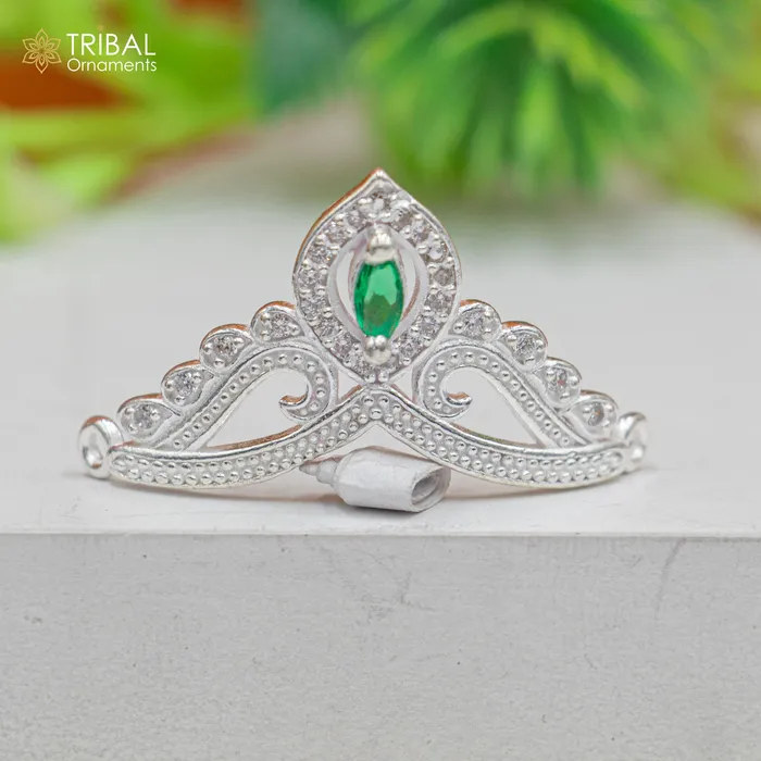 TRIBAL ORNAMENTS 925 sterling silver handmade lord baby Krishna Mukut amazing Laddu Gopala crawling Krishna crown head jewelry sm44 Rings TRIBAL ORNAMENTS 925 sterling silver handmade lord baby Krishna Mukut amazing Laddu Gopala crawling Krishna crown head jewelry sm44 Rings