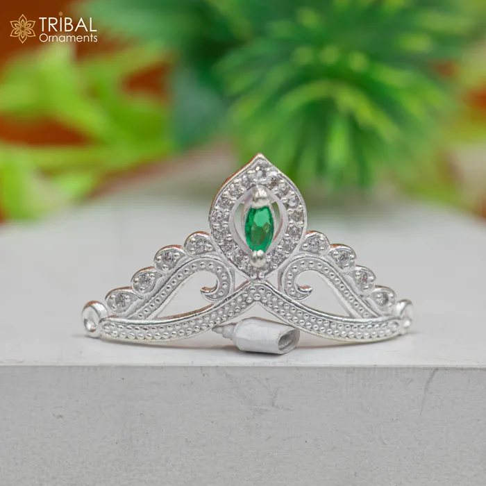 TRIBAL ORNAMENTS 925 sterling silver handmade lord baby Krishna Mukut amazing Laddu Gopala crawling Krishna crown head jewelry sm44 Rings TRIBAL ORNAMENTS 925 sterling silver handmade lord baby Krishna Mukut amazing Laddu Gopala crawling Krishna crown head jewelry sm44 Rings