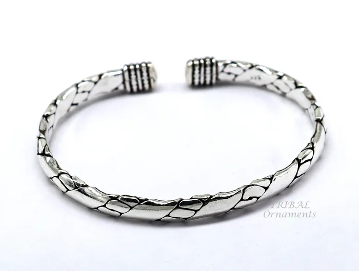 TRIBAL ORNAMENTS Bracelets 925 sterling silver cuff bracelet kada amazing unisex vintage style handmade daily use ethnic bangles kada cuff131