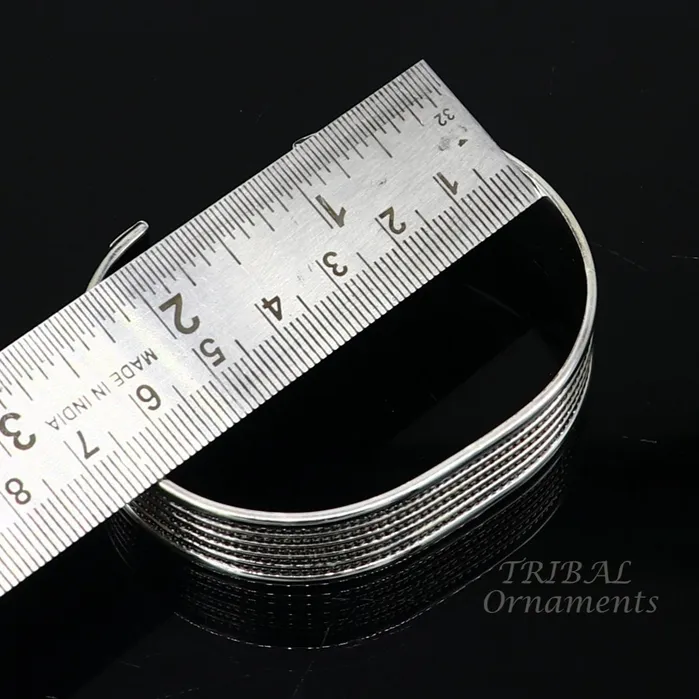 TRIBAL ORNAMENTS Bracelets 925 sterling silver handmade adjustable open face kada bangle cuff bracelet elegant unisex personalized gifting cuff jewelry cuff143 TRIBAL ORNAMENTS Bracelets 925 sterling silver handmade adjustable open face kada bangle cuff bracelet elegant unisex personalized gifting cuff jewelry cuff143