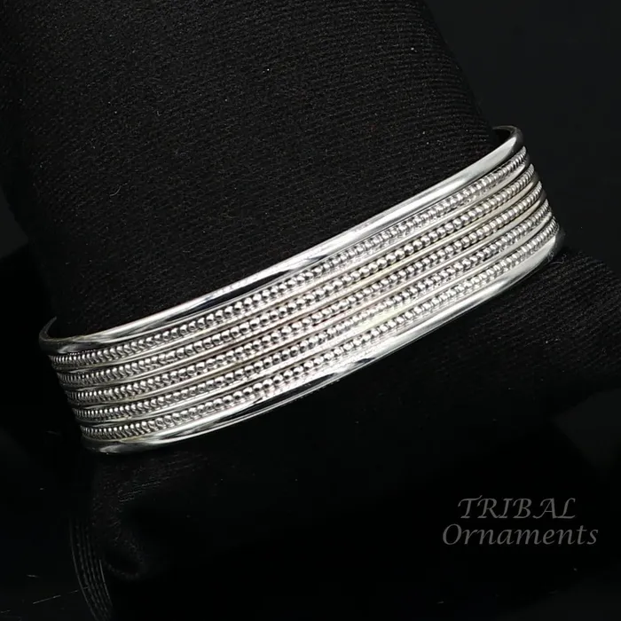 TRIBAL ORNAMENTS Bracelets 925 sterling silver handmade adjustable open face kada bangle cuff bracelet elegant unisex personalized gifting cuff jewelry cuff143 TRIBAL ORNAMENTS Bracelets 925 sterling silver handmade adjustable open face kada bangle cuff bracelet elegant unisex personalized gifting cuff jewelry cuff143