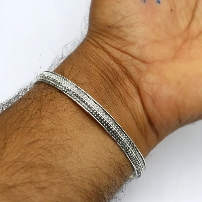TRIBAL ORNAMENTS Bracelets 925 sterling silver handmade Punjabis shikha mens womens kada bracelet amazing designer kada fashion delicate kada nsk819