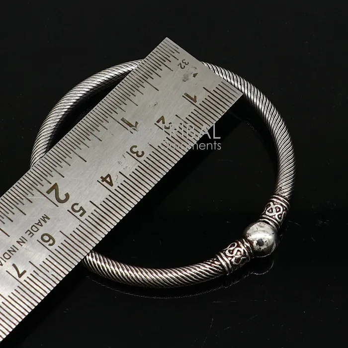 TRIBAL ORNAMENTS Bracelets 925 sterling silver handmade unique cultural design trendy kada bracelet for mens and girls best delicate Light weight jewelry nsk665 TRIBAL ORNAMENTS Bracelets 925 sterling silver handmade unique cultural design trendy kada bracelet for mens and girls best delicate Light weight jewelry nsk665