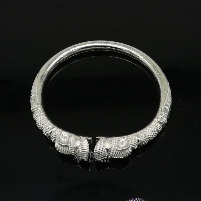 TRIBAL ORNAMENTS Bracelets Solid 925 silver mens ethnic cultural crocodile face design vintage tribal kada bangle mens gifting cuff kada nsk699 TRIBAL ORNAMENTS Bracelets Solid 925 silver mens ethnic cultural crocodile face design vintage tribal kada bangle mens gifting cuff kada nsk699