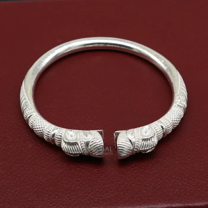 TRIBAL ORNAMENTS Bracelets Solid 925 silver mens ethnic cultural crocodile face design vintage tribal kada bangle mens gifting cuff kada nsk699 TRIBAL ORNAMENTS Bracelets Solid 925 silver mens ethnic cultural crocodile face design vintage tribal kada bangle mens gifting cuff kada nsk699