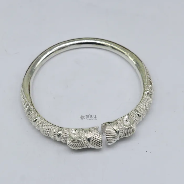 TRIBAL ORNAMENTS Bracelets Solid 925 silver mens ethnic cultural crocodile face design vintage tribal kada bangle mens gifting cuff kada nsk699 TRIBAL ORNAMENTS Bracelets Solid 925 silver mens ethnic cultural crocodile face design vintage tribal kada bangle mens gifting cuff kada nsk699