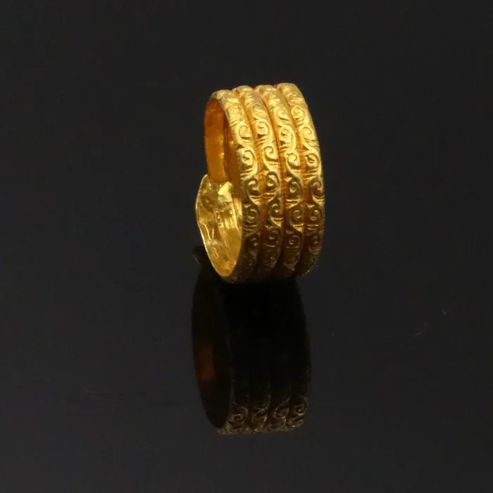 TRIBAL ORNAMENTS Certified solid 22kt carat yellow gold handmade unique traditional antique design ring band indian tribal jewelry unisex gifting item Rings TRIBAL ORNAMENTS Certified solid 22kt carat yellow gold handmade unique traditional antique design ring band indian tribal jewelry unisex gifting item Rings
