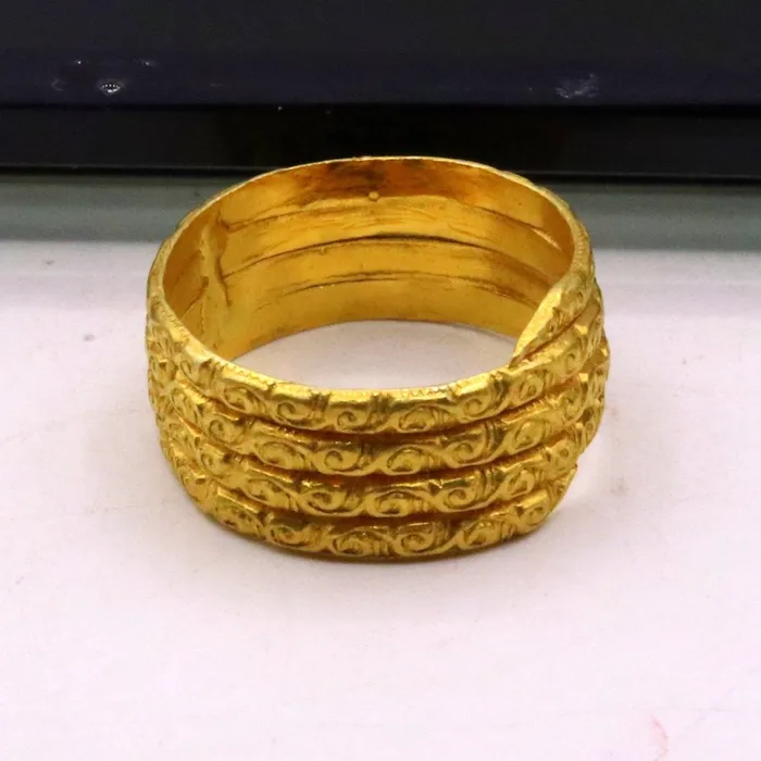 TRIBAL ORNAMENTS Certified solid 22kt carat yellow gold handmade unique traditional antique design ring band indian tribal jewelry unisex gifting item Rings TRIBAL ORNAMENTS Certified solid 22kt carat yellow gold handmade unique traditional antique design ring band indian tribal jewelry unisex gifting item Rings