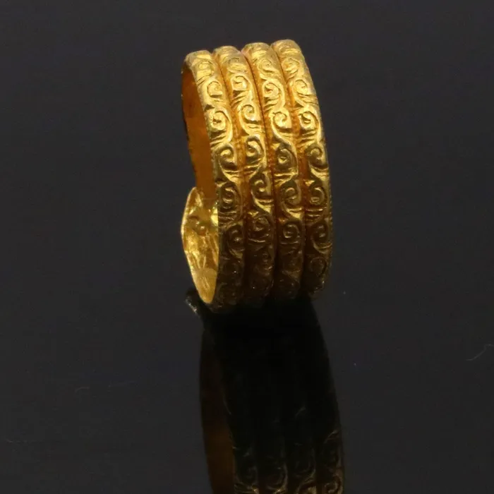 TRIBAL ORNAMENTS Certified solid 22kt carat yellow gold handmade unique traditional antique design ring band indian tribal jewelry unisex gifting item Rings TRIBAL ORNAMENTS Certified solid 22kt carat yellow gold handmade unique traditional antique design ring band indian tribal jewelry unisex gifting item Rings