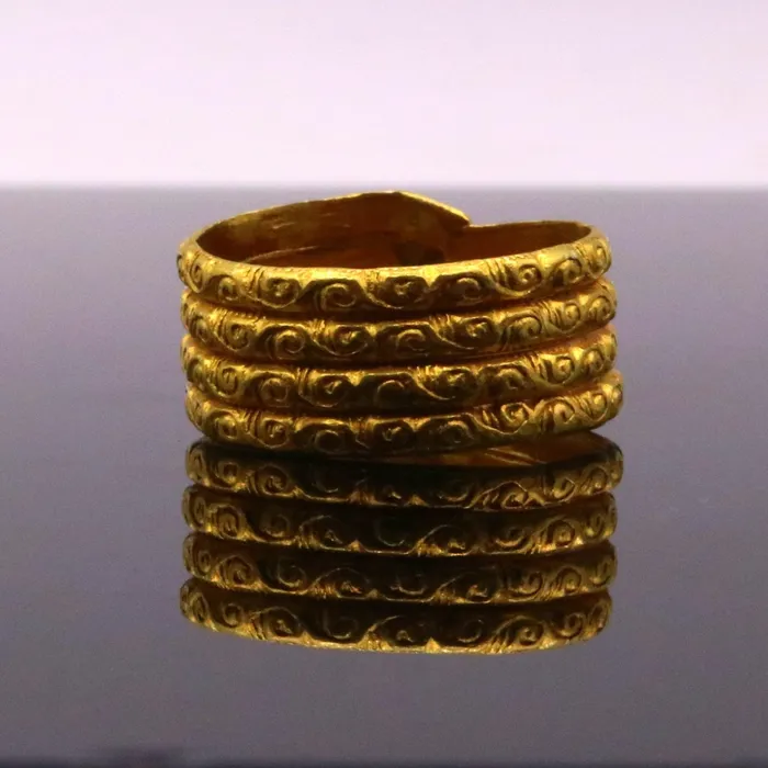 TRIBAL ORNAMENTS Certified solid 22kt carat yellow gold handmade unique traditional antique design ring band indian tribal jewelry unisex gifting item Rings TRIBAL ORNAMENTS Certified solid 22kt carat yellow gold handmade unique traditional antique design ring band indian tribal jewelry unisex gifting item Rings