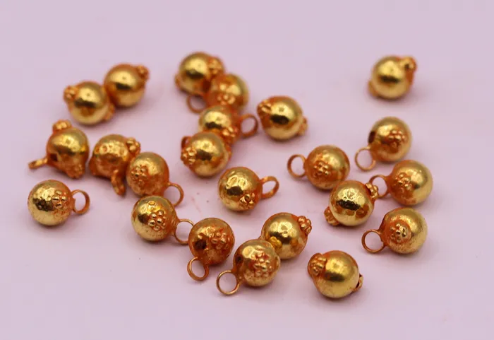 TRIBAL ORNAMENTS Earrings Lot 20 pieces Vintage antique design handmade hanging bells or ball fabulous 22karat yellow gold findings jewelry making ideas TRIBAL ORNAMENTS Earrings Lot 20 pieces Vintage antique design handmade hanging bells or ball fabulous 22karat yellow gold findings jewelry making ideas