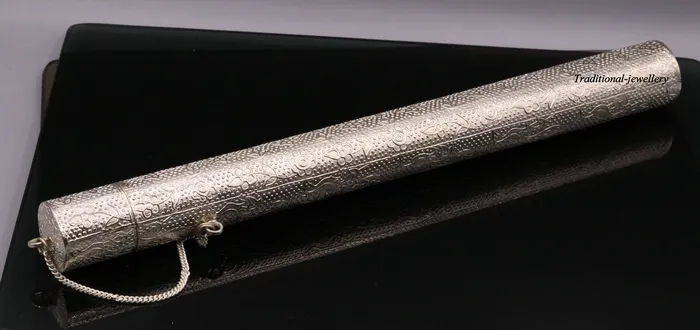TRIBAL ORNAMENTS Earrings Vintage handmade solid silver incense sticks box holder Agarbatti stand box trinket box fabulous craftsmanship TRIBAL ORNAMENTS Earrings Vintage handmade solid silver incense sticks box holder Agarbatti stand box trinket box fabulous craftsmanship