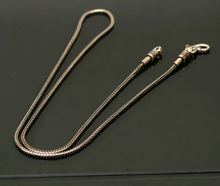 TRIBAL ORNAMENTS Necklaces 18 to 24 2mm 925 sterling silver vintage style wheat chain necklace screw chain pendant chain for pendant customized necklace jewelry ch75