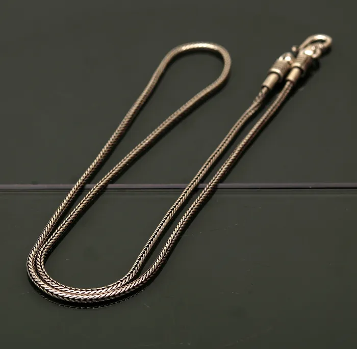 TRIBAL ORNAMENTS Necklaces 18 to 24 2mm 925 sterling silver vintage style wheat chain necklace screw chain pendant chain for pendant customized necklace jewelry ch75