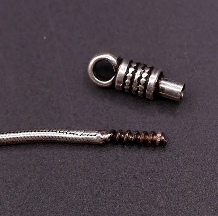 TRIBAL ORNAMENTS Necklaces 28 inches snake chain 925 sterling silver vintage handmade screw chain pendant chain oxidized solid real chain necklace for pendant ch48