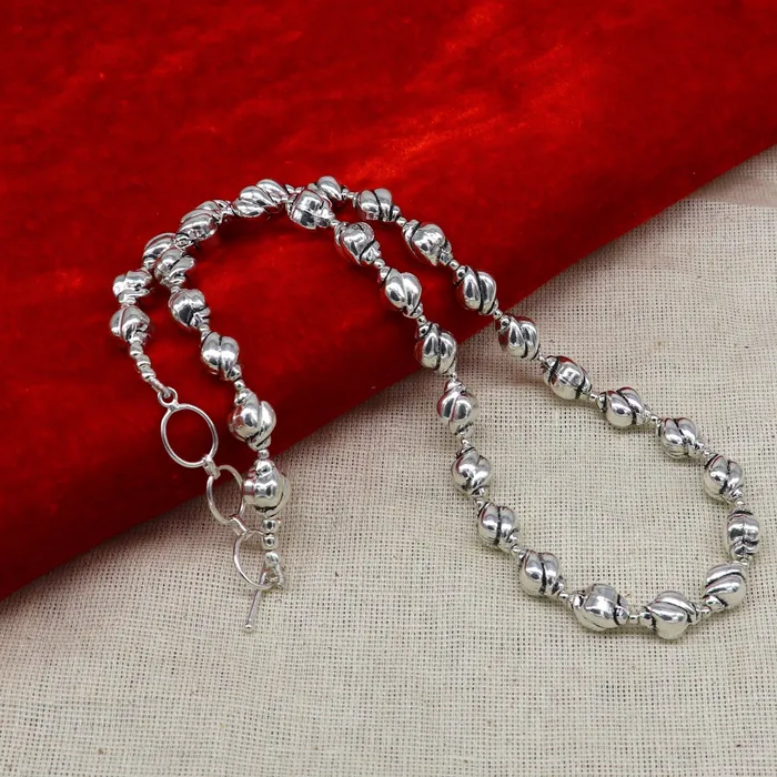 TRIBAL ORNAMENTS Necklaces 925 sterling silver customized vintage design beaded necklace trendy stylish gorgeous wedding brides jewelry best choker necklace nec137