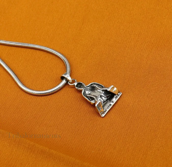 TRIBAL ORNAMENTS Necklaces 925 sterling silver handmade Indian idol Sai Baba pendant amazing stylish unisex pendant locket personalized jewelry tribal jewelry ssp935