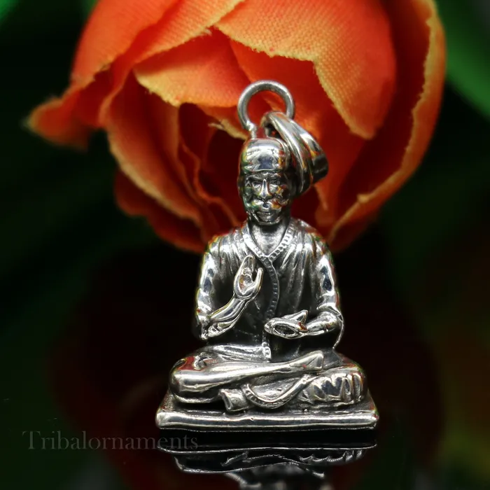 TRIBAL ORNAMENTS Necklaces 925 sterling silver handmade Indian idol Sai Baba pendant amazing stylish unisex pendant locket personalized jewelry tribal jewelry ssp935