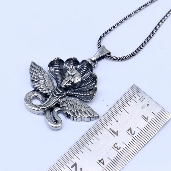 TRIBAL ORNAMENTS Necklaces 925 Sterling silver handmade lord Kalla ji pendantdeity snake pendant nsp852