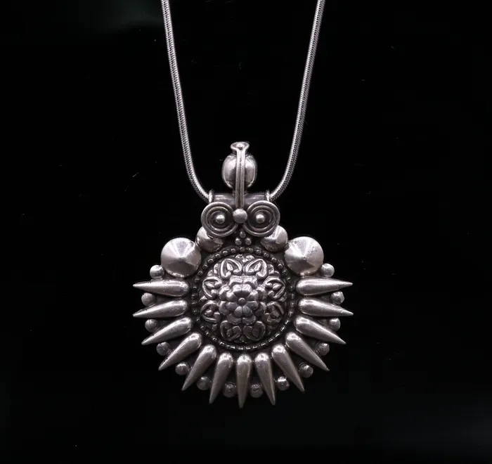 TRIBAL ORNAMENTS Necklaces 925 sterling silver handmade pendant excellent vintage design oxidized pendant necklace ethnic belly dance Bohemian tribal jewelry nsp339 TRIBAL ORNAMENTS Necklaces 925 sterling silver handmade pendant excellent vintage design oxidized pendant necklace ethnic belly dance Bohemian tribal jewelry nsp339