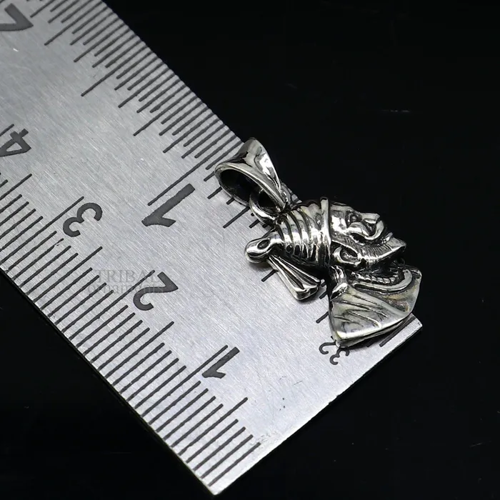TRIBAL ORNAMENTS Necklaces 925 sterling silver Maratha king Shivaji pendant best gifting Royal pendant king shivaji design solid pendant unisex jewelry ssp1430